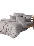 Miniatyrbilde 3 av 3: Ranforce Double Quilt Cover Set Plaid - Grå
