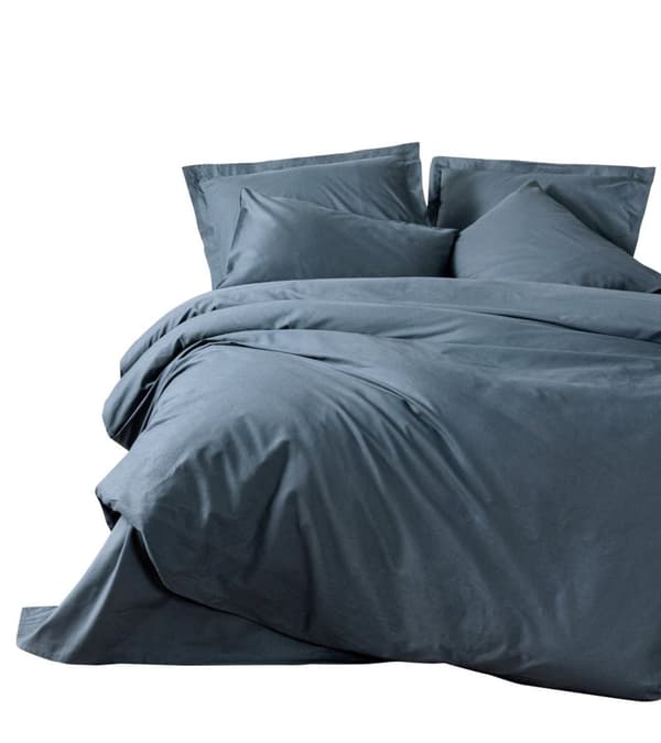 Ranforce Dobbel Quilt Cover Sett Plain - Antrasitt