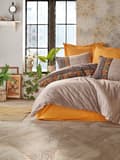 Miniatyrbilde 1 av 3: Ranforce Double Quilt Cover Set Folk Art - Mink