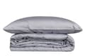 Miniatyrbild 3 av 5: Satin Dubbla Quilt Cover Set Elegant - Grå