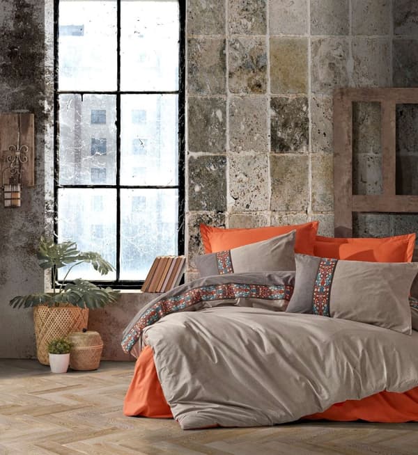 Ranforce Double Quilt Cover Set True - Cinnamon