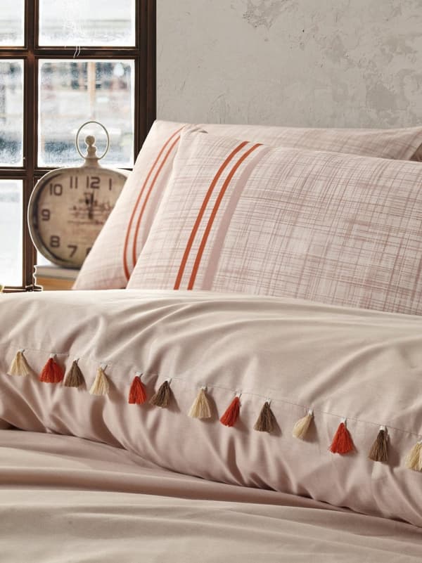 Ranforce Double Quilt Cover Set Merri - Beige
