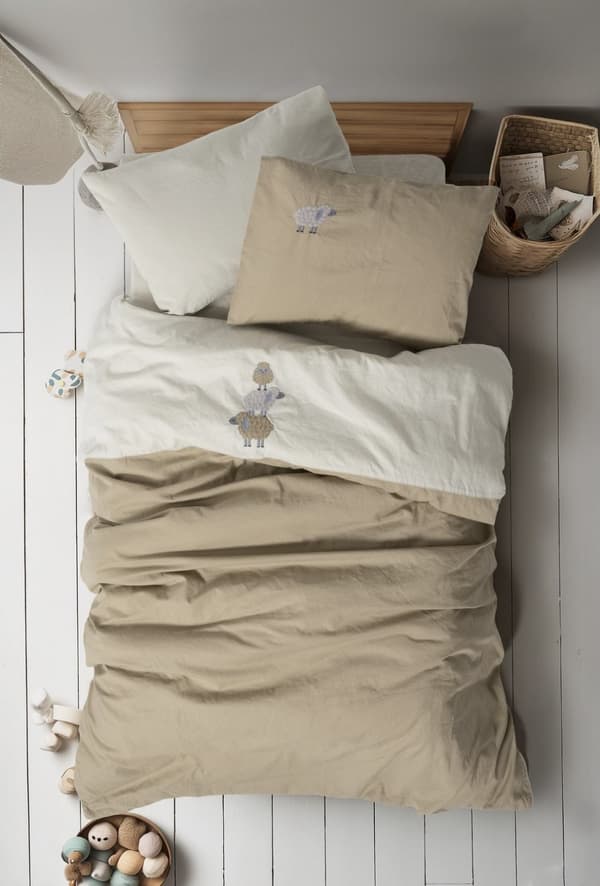 Ranforce Baby Quilt Cover Set Lampe - Beige