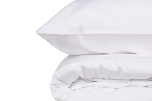 Satin Dubbla Quilt Cover Set Elegant - Vit
