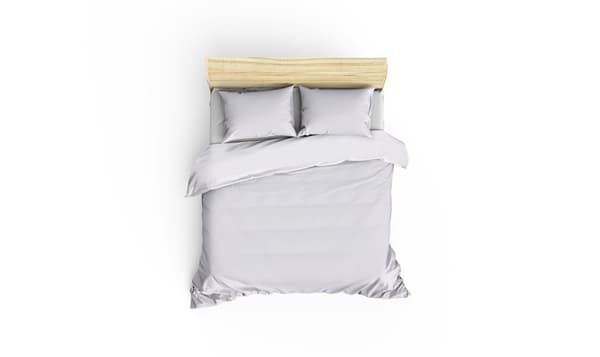 Satin Dubbla Quilt Cover Set Elegant - Vit
