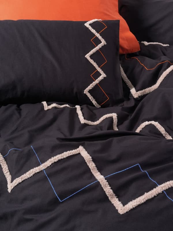 Ranforce Double Quilt Cover Set Mirely - Fliser Rød