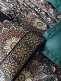 Miniatyrbild 2 av 2: Satin Dubbla Quilt Cover Set Utsmyckad - Bensin