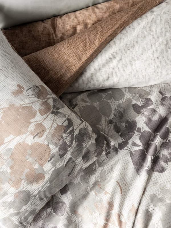Satin Dobbel Dynetrekk Sett Blatt - Grå