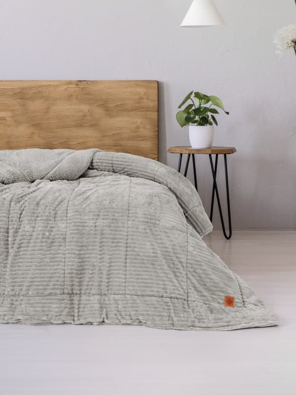 Single Quilt Wave - Grå