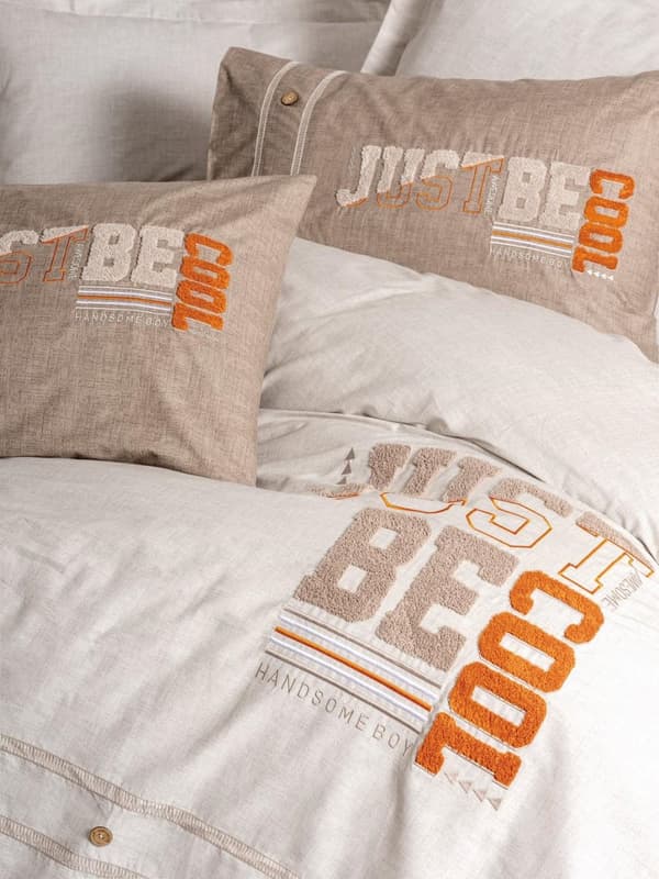 Ranforce Single Quilt Cover Set Cool - Brun