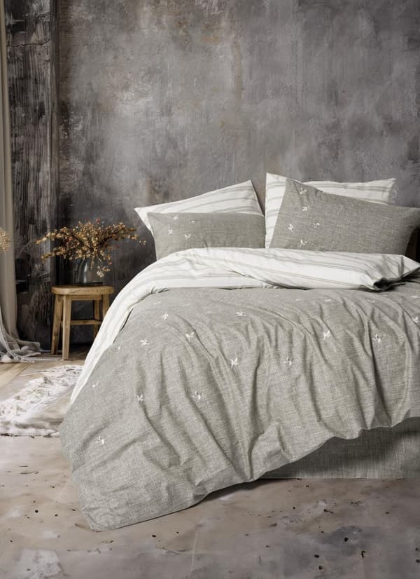 Ranforce Double Quilt Cover Set Moke - Brun