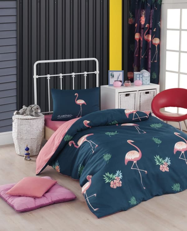 Single Quilt Cover Set Big Filamin - Mörkblå