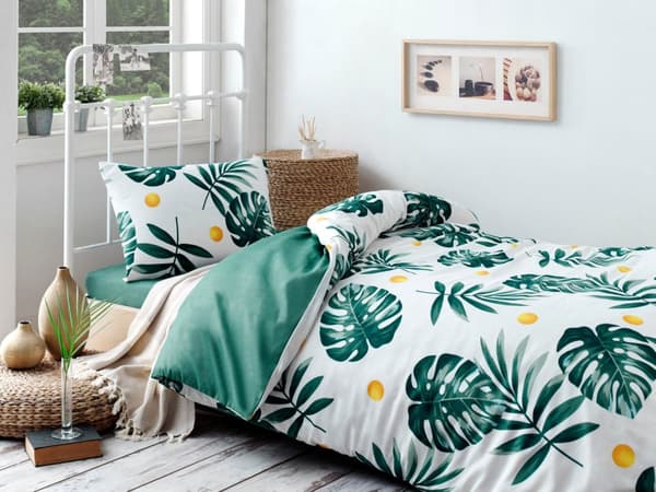 Yhden peitonpäällinen setti Monstera - vihreä