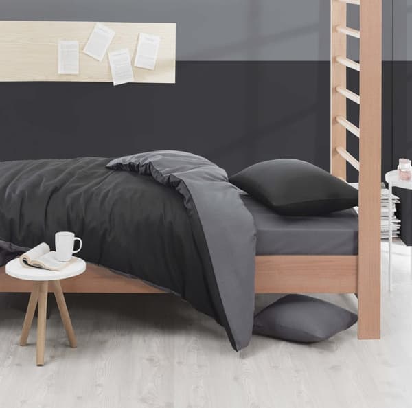 Single Quilt Cover Set Mix - Black, Fume