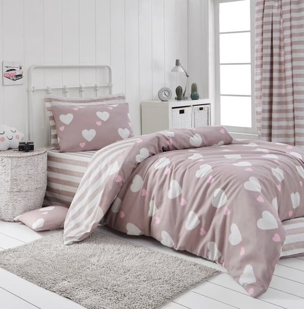 Yhden peitonpäällinen setti Herz - Dusty Rose