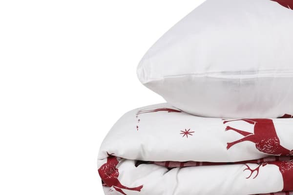 Dubbel täcke Set Geyik - Claret Red