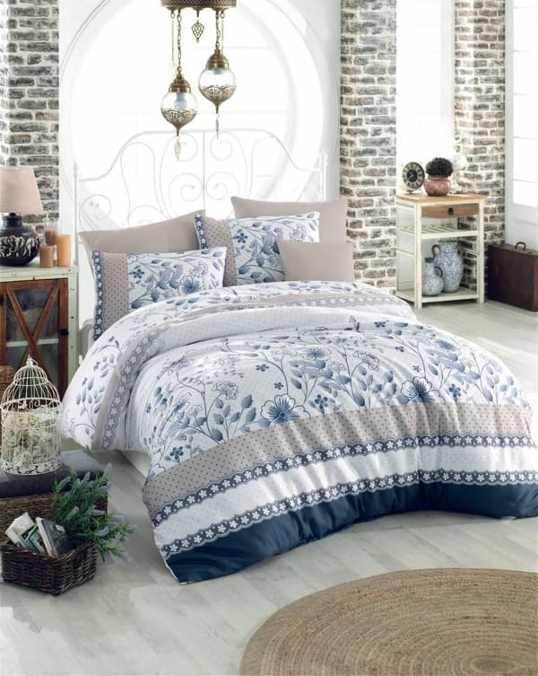 Ranforce Single Quilt Cover Set Sudenaz - Blå