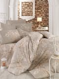 Miniatyrbilde 1 av 4: Ranforce Double Quilt Cover Set Elena - Brun