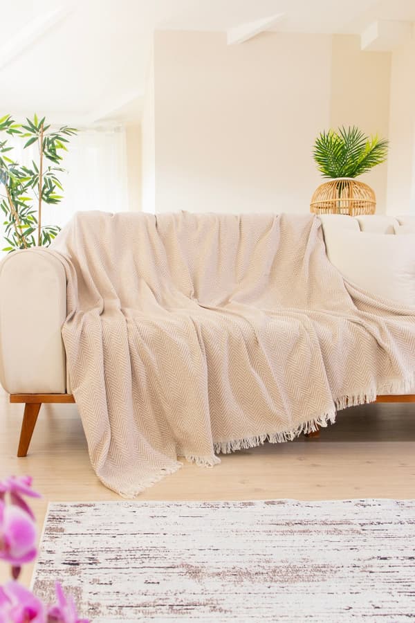 Sofföverdrag Woven Cozy - Beige