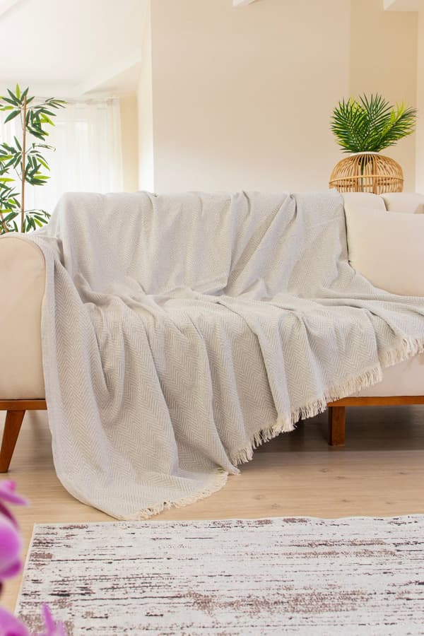 Sofföverdrag Woven Cozy - Grå