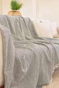 Miniatyrbilde 2 av 2: Sofatrekk Woven Cozy - Mørkegrå