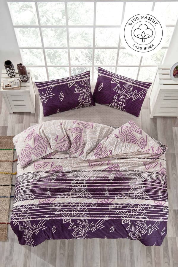 Ranforce Double Quilt Cover Set Pyramid