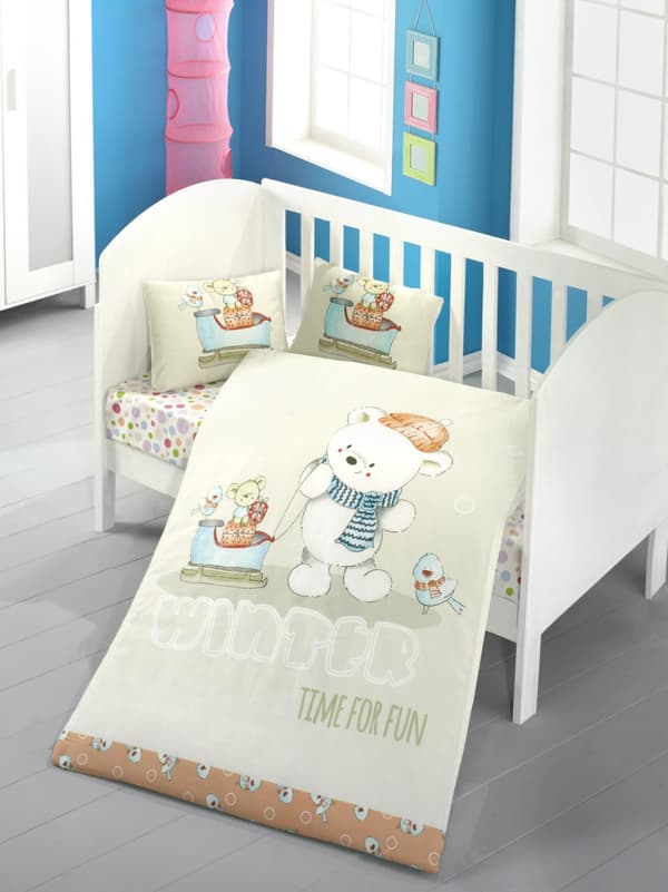 Ranforce Baby Quilt Cover Set Kış Masalı