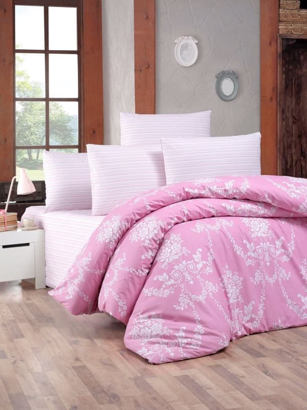 Ranforce Double Quilt Cover Set Gloria - Rosa