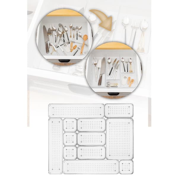 Skuffe Organizer SET7 - Gennemsigtig