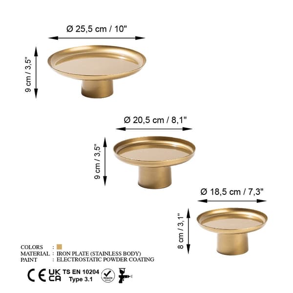 Dekorativt metalltillbehör Nısıros-B - Guld
