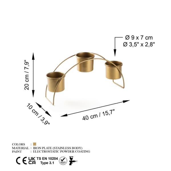 Dekorativt metalltillbehör GED-012