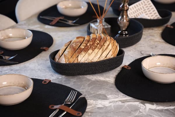 Puuvillainen leipäkorisarja (4 kpl) JUT01001108D