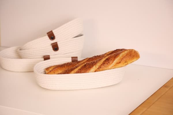 Puuvillainen leipäkorisarja (4 kpl) JUT01001127D
