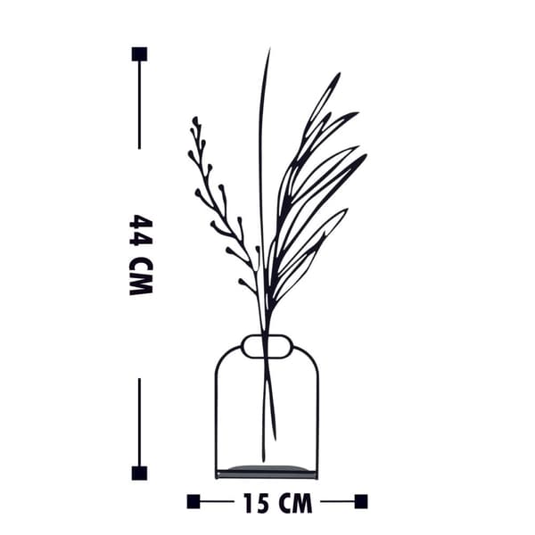 Blomsterpotte med dekorative objekter - 8