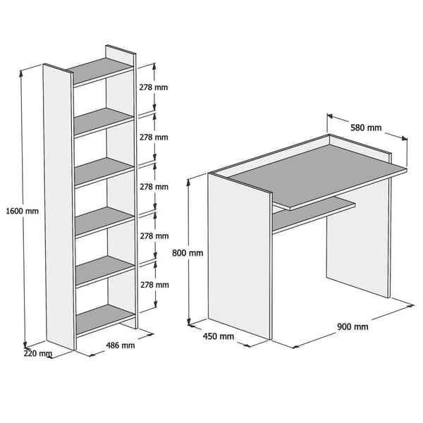 Study Desk & Bookshelf Karma