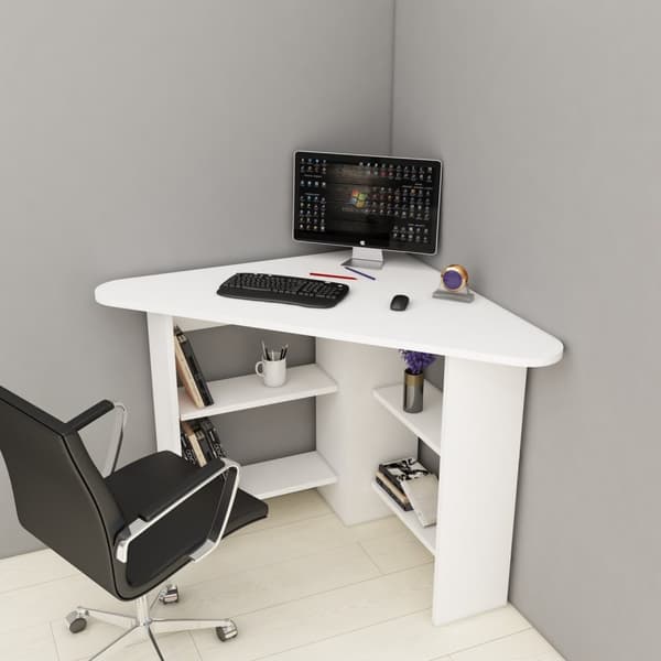 Study Desk Corner - Hvid