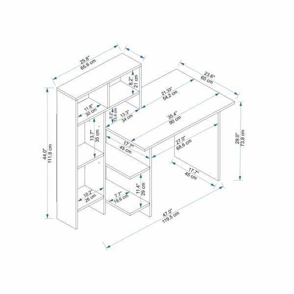 Studiebord Bugra - Antrasitt