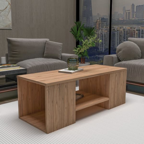 Sofabordssæt Sartos - Atlantic Pine, Beige