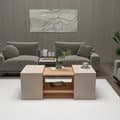 Miniatyrbillede 1 af 9: Sofabordssæt Sartos - Atlantic Pine, Beige