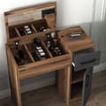 Miniatyrbild 3 av 6: Sminkbord Inci - Ljus valnöt, antracit
