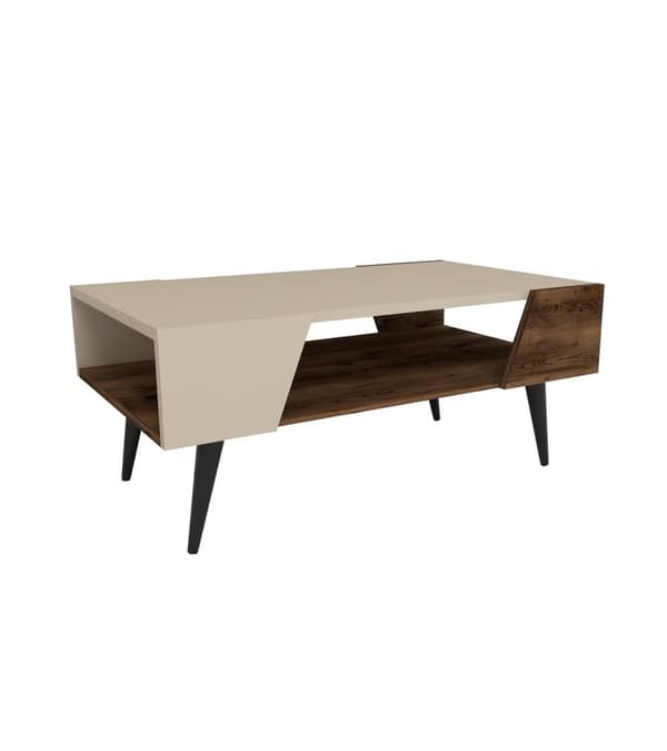 Sofabord Aren - Beige, Lys valnøtt