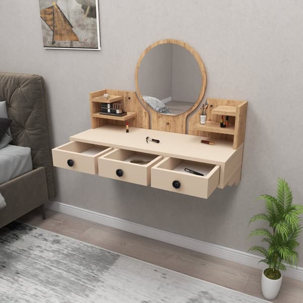 Sminkebord Polina - Atlantic Pine, Beige