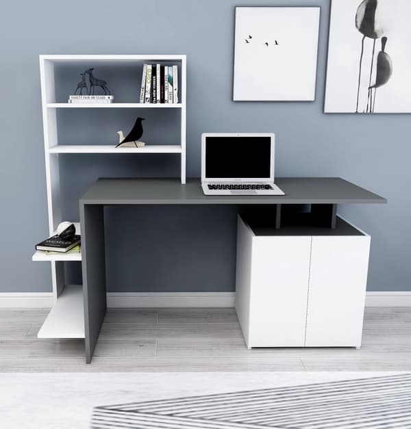 Arbetsbord Melis - Vit, antracit