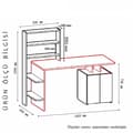 Miniatyrbild 5 av 5: Arbetsbord Melis - Vit, antracit