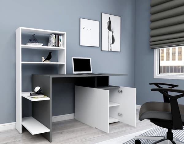 Arbetsbord Melis - Vit, antracit