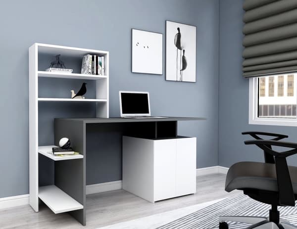 Arbetsbord Melis - Vit, antracit