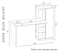 Miniatyrbild 5 av 5: Arbetsbord Yagiz - Vit