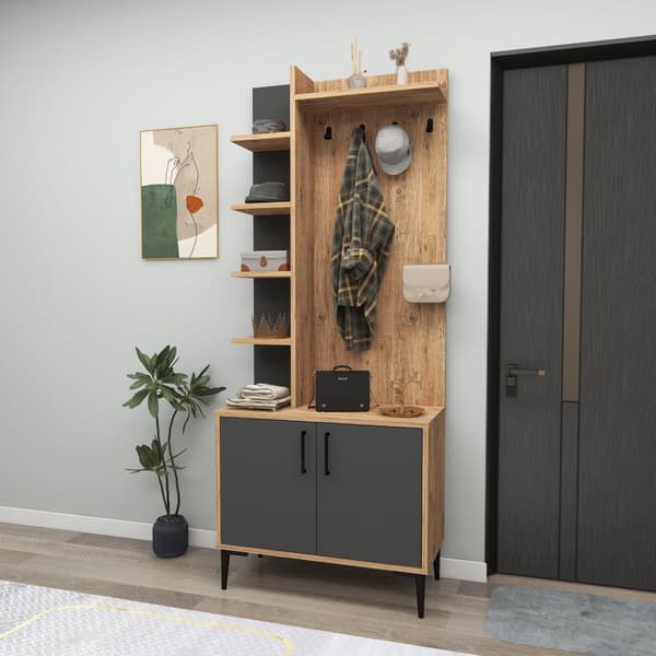Hall Stand Julendor - Atlantic Pine, antracit