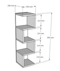 Miniatyrbilde 4 av 4: Bokhylle Alin - Hvit