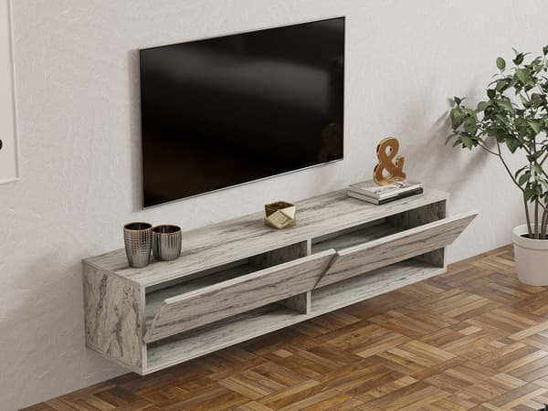 TV-enhet Arges - Freesia, marmor